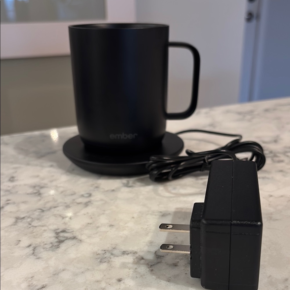 Ember Black Temperature Control Mug with Charger + Plate